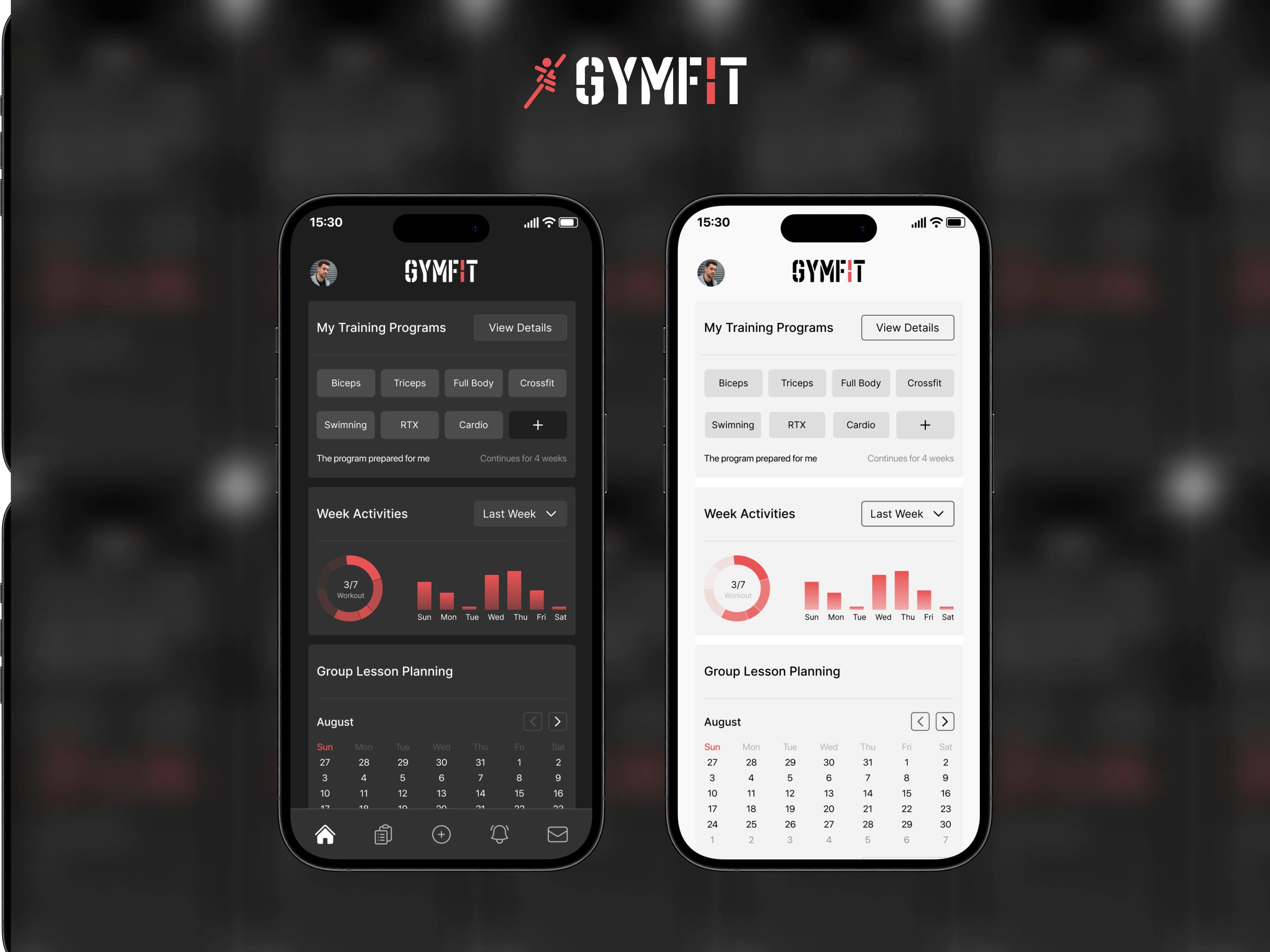 GYMFIT App Design v2